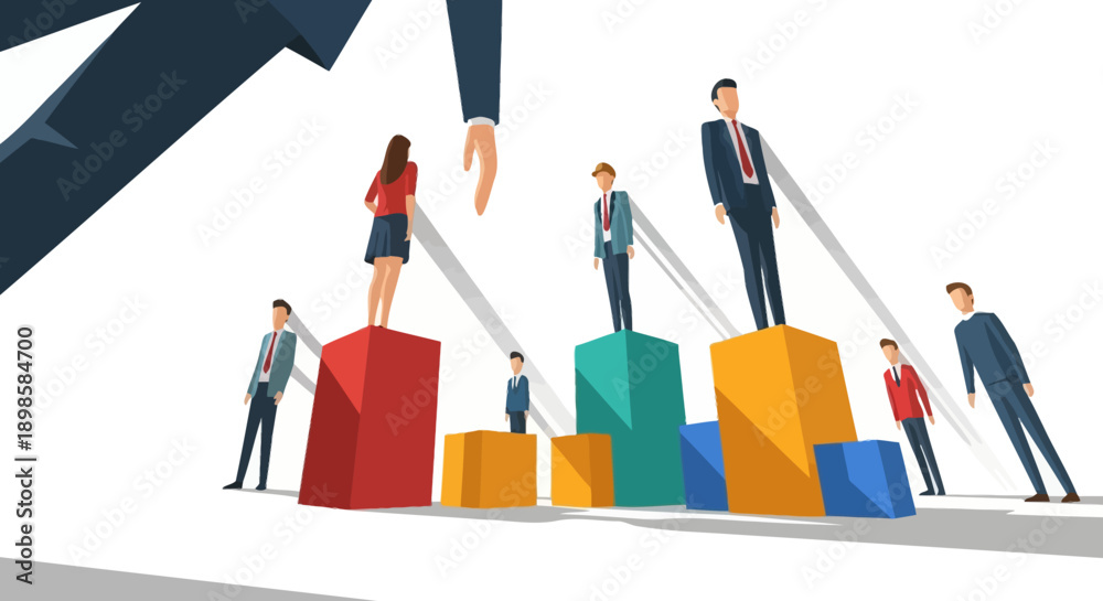 Business Concept Ranking Business Hierarchy and Power Dynamics. Corporate Success Ranking ...