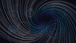 © K-xylo - Abstract Blue Technology Background with Digital Radar Waves and Geometric Spiral Lines