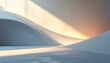 © Bet - Modern white bridge structure at sunrise with golden light and misty atmosphere