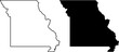 © mohammad - Missouri state map outline and silhouette
