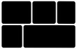 © Chikichirony - Photo collage tempate 5 pictures blank black color for moodboard, album, bento modern graphic design element