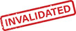 © NasimaH - Red grunge rubber stamp clearly displaying the word Invalidated on a clean white background