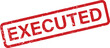 © NasimaH - Red grunge textured executed stamp label printed with a bold message on a clean white background