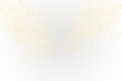 © Izzat - Gold shine sparkle glitter wave light particles on a transparent background. Golden glowing dust texture with bright luxury glow, radiant luminous holiday magic celebration overlay