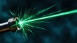 © svastix - A focused shot captures a green laser cutting through material, showcasing modern technology and precision in industrial applications, representing innovation in craftsmanship.