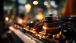 © Kateryna - Car engine mechanical components and powerplant systems, automotive motor with intricate machinery and mechanisms, vehicle engine bay with visible technical elements, automobile