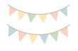 © PerfectPhoto - Pastel bunting flags garland celebrating party decoration