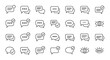 © cimcim - Vector line icons for digital communication, showcasing chat message states like typing, sent, read, and viewed. Ideal for modern app and web interface design