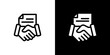 © Redemption_art - Agreement icon concept with flat Black White Background. Vector illustration.