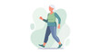 © rdyskmsh - senior female marching in place slowly,low impact cardio exercise for diabetes friendly fitness