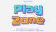 © hyperbleh - Play zone vibrant colorful text effect graphic for kids zone decor and branding