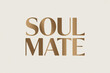 © Junaid - Elegant Soul Mate typography in gold on cream background