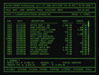 © ikonstudio - A vintage retro digital vector graphic overlay. Old green CRT screen overlay with accounting app tables and databse with taxes. Green retro text on black screen. 80's display overlay 4:3 with scanline