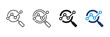 © Chelpanoff - Analytics icon with magnifying glass and line chart. Symbol of data analysis, business reporting, performance metrics, dashboard analytics, insights, monitoring, research and data visualization.
