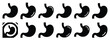 © SreeRaton - Minimalist black silhouette icon set of a gastroenterology stomach . simple black flat vector style for medical and fitness icons concept.