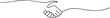 © Sumaia - minimalist handshake line drawing business partnership agreement cooperation greeting symbol isolated background.