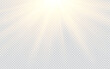 © gzba - Sunlight Rays Glow Effect with Bright Lens Flare and Light Beam Overlay on Transparent Background