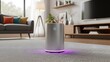 © Mahfujur Rahman Mila - A modern air purifier in a living room with a purple light
