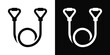 © Mia - Resistance bands Icon White And Black Background Style