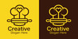 © Shawon's Creation - Chef hat with heart and rolling pin bakery logo design