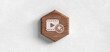 © sh99 - KI Video und Film Header mit Sparkles Künstliche Intelligenz für Streaming und Videoproduktion Play Button Icon auf Holz Symbol für digitale Medien