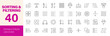 © Dear Lala - Sorting and Filtering icon set. Editable line icons. Vector illustration.