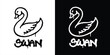 © Titikdrawn - Graffiti swan logo vector design