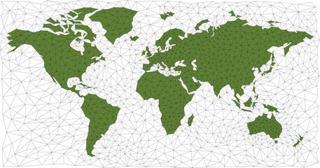  Triangles world map background illustration of world map made up of mesh of triangle shapes
