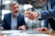 © maria_lh - Close up of a businessman hand pointing a finger during an office meeting. Senior executive giving strict instructions or blaming a colleague. Corporate leadership and conflict concept