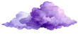 © adri - A watercolor painting of a purple cloud against a black backdrop. The cloud has soft edges