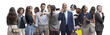 © stokkete - Group of people waiting together, men and women of different ages, isolated on transparent background