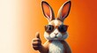 © Delip - Cool easter bunny in sunglasses on easter day with fun and playful attitude