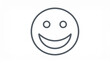 © MDJulfikar - A simple black and white smiley face with a curved mouth and two circular eyes on a plain white background