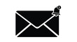 © Ziaul_Studio - Black envelope icon with a notification bell indicating new messages or alerts
