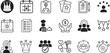 © MDSHAHIN - Event management icon set with planning, scheduling, venue, marketing and coordination symbols