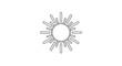 © Urat - Minimalist Black and White Sun Illustration for Nature and Weather Themes