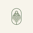 © SUPERGHONAM - willow tree logo design illustration vector template