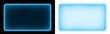 © Kal El BSF - Futuristic Neon Blue Glowing Frame HUD Interface with Soft Light Glow Rectangle Screen Isolated 16:9