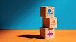 © nicole - Minimalist Gender Symbols on Wooden Blocks with Color Contrast