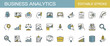 © Rico - ビジネスアナリティクスに関するアイコンセット　（線幅編集可能 ・カラー）