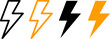 © ochikosan - 雷・電気のアイコン（エネルギー・パワー・稲妻マーク） Lightning Bolt Electric Power Icon