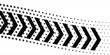 © APRIADI - Grunge tire tracks, wheel braking marks. Truck, car or motorcycle tread pattern silhouettes. Auto race, motorsport, speed racing design element. Vector illustration