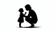 © Izzat - Moments of Tender Care: A silhouette depicts a mother and child sharing an intimate moment of connection, the gentle embrace capturing the essence of family bonding and affection.