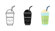 © MultiForma - A set of smoothie and bubble tea drink drawings Vector