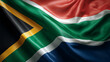 © FH Media Design - south african flag waving in the wind. flag of south africa