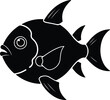 © Golshan Ara Monny - silhouette of a stylized tropical reef fish animal icon vector design