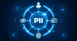 © Vactzone - PII Personally Identifiable Information concept, any information that can be used to identify an individual. Protecting PII is crucial for privacy and data security