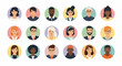 © Nadine - A diverse collection of cartoon avatars representing people of various ethnicities, genders, and ages.