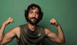 © kues1 - young adult bearded man. fitness concept