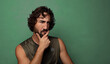 © kues1 - young adult bearded man. fitness concept